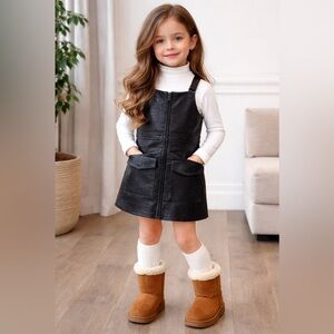 Biscotti collection black faux leather dress size 6